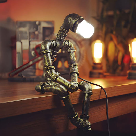 Table Lamp in Antique Bronze Industrial Style | Rovant