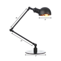 Table Lamp with Adjustable Arm Retro Industrial Style | Savira