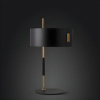 Table Lamp with Black Shade Minimalist Metal | Zavero