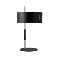 Table Lamp with Black Shade Minimalist Metal | Zavero