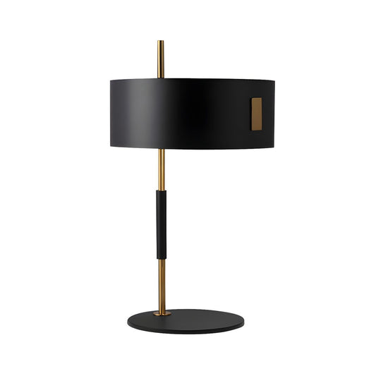 Table Lamp with Black Shade Minimalist Metal | Zavero