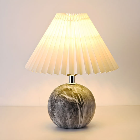 Table Lamp with Ceramic Base Cone Shade Modern | Corvila