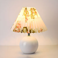 Table Lamp with Ceramic Base Cone Shade Modern | Corvila