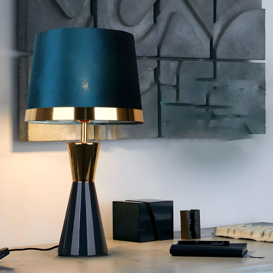 Table Lamp with Ceramic Base Modern Cone Shade | Averro