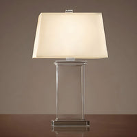 Table Lamp with Crystal Base Modern White Shade | Selvian