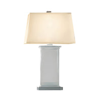 Table Lamp with Crystal Base Modern White Shade | Selvian