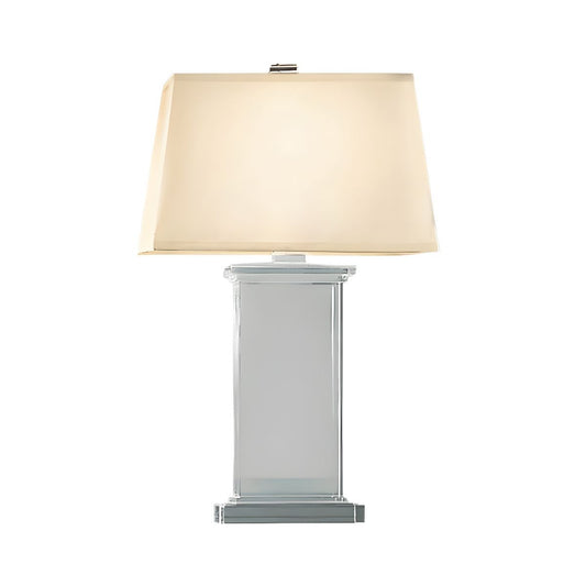 Table Lamp with Crystal Base Modern White Shade | Selvian