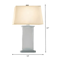 Table Lamp with Crystal Base Modern White Shade | Selvian