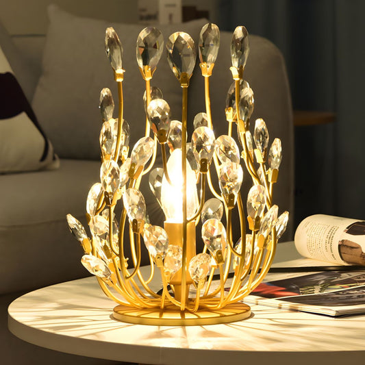 Table Lamp with Crystal Retro Accent Modern Style | Velira