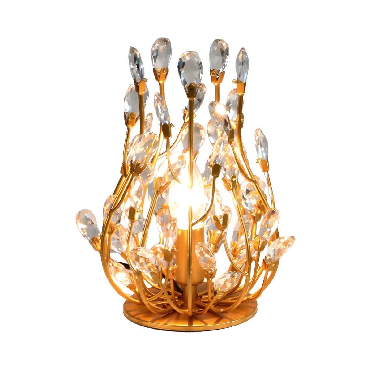 Table Lamp with Crystal Retro Accent Modern Style | Velira