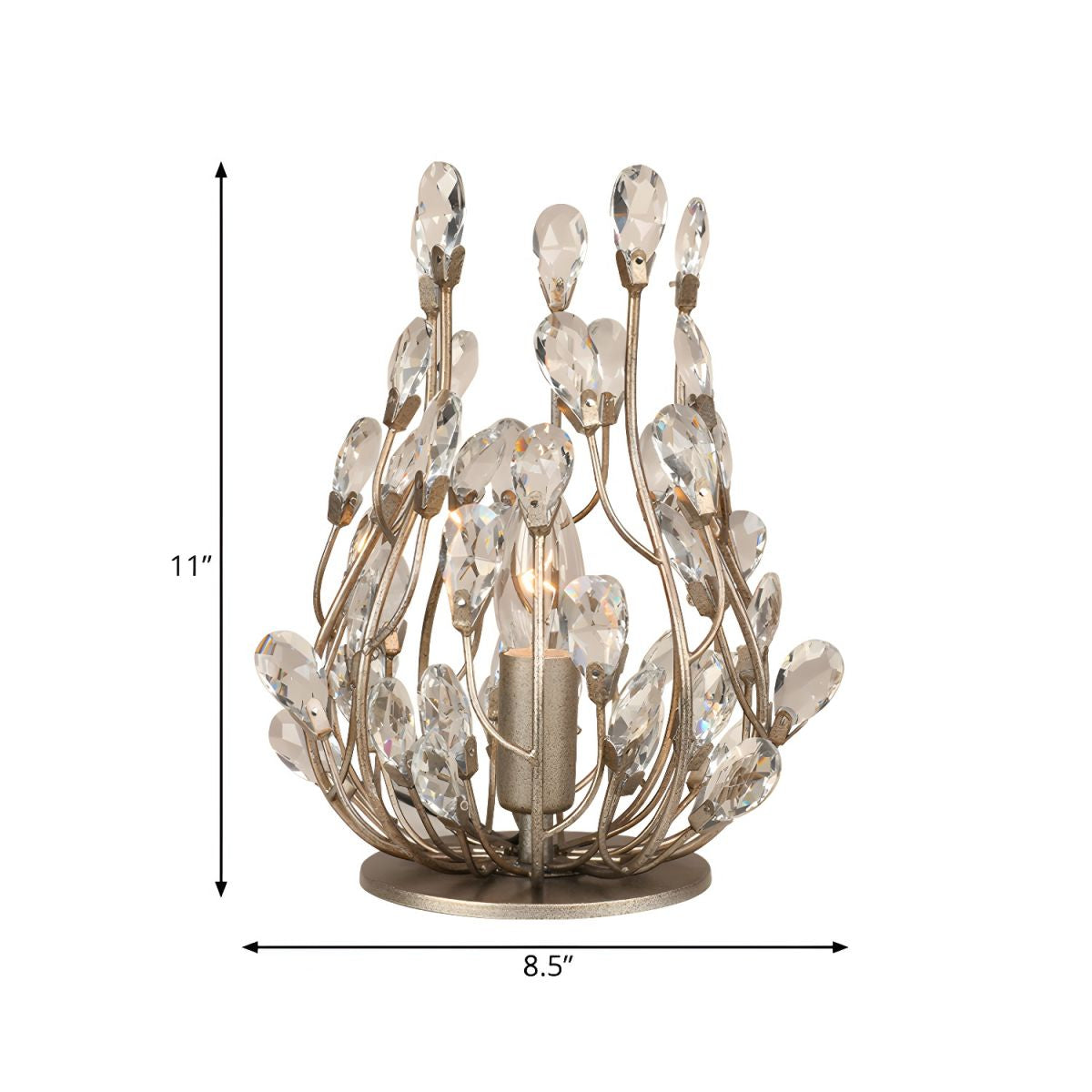 Table Lamp with Crystal Retro Accent Modern Style | Velira