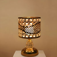 Table Lamp with Crystal Shade Modern Gold Design | Cyrina
