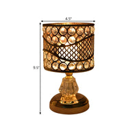 Table Lamp with Crystal Shade Modern Gold Design | Cyrina