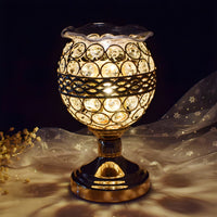 Table Lamp with Crystal Shade Modern Gold Design | Cyrina