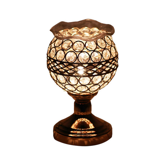 Table Lamp with Crystal Shade Modern Gold Design | Cyrina