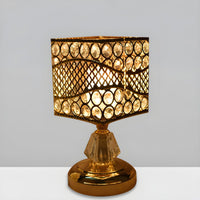 Table Lamp with Crystal Shade Modern Gold Design | Cyrina