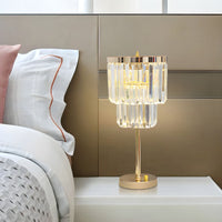 Table Lamp with Crystal Shade Modern Gold Finish | Felora