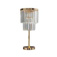 Table Lamp with Crystal Shade Modern Gold Finish | Felora
