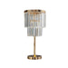 Table Lamp with Crystal Shade Modern Gold Finish | Felora