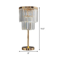 Table Lamp with Crystal Shade Modern Gold Finish | Felora