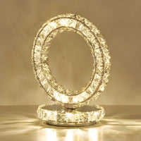 Table Lamp with Crystal Shades Modern Ambient Light | Veylorn