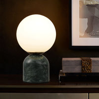 Table Lamp with Dome Marble Base Modern Style | Grivano