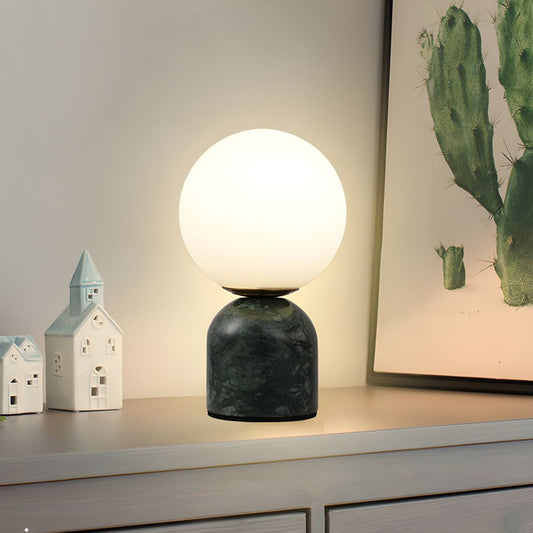 Table Lamp with Dome Marble Base Modern Style | Grivano