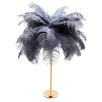 Table Lamp with Feather Shade Modern Design | Mariven