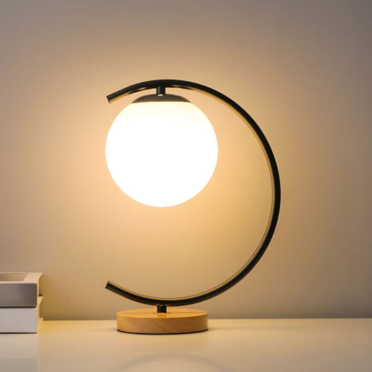 Table Lamp with Glass Globe Nordic Style | Ulvano
