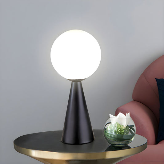 Table Lamp with Glass Globe Postmodern Style | Veliora