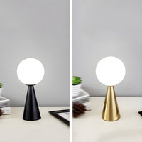 Table Lamp with Glass Globe Postmodern Style | Veliora