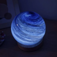 Table Lamp with Glass Moon Globe Modern Design | Zelaro