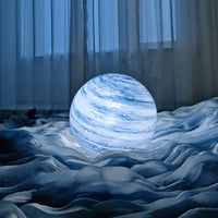 Table Lamp with Glass Moon Globe Modern Design | Zelaro