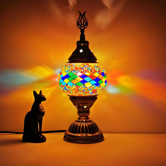 Table Lamp with Glass Mosaic Oriental Style | Morvani
