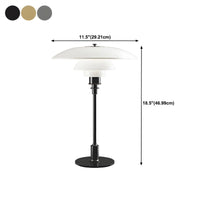 Table Lamp with Glass Shade Modern Metal Finish | Arvion