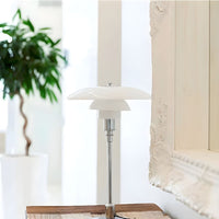 Table Lamp with Glass Shade Modern Metal Finish | Arvion