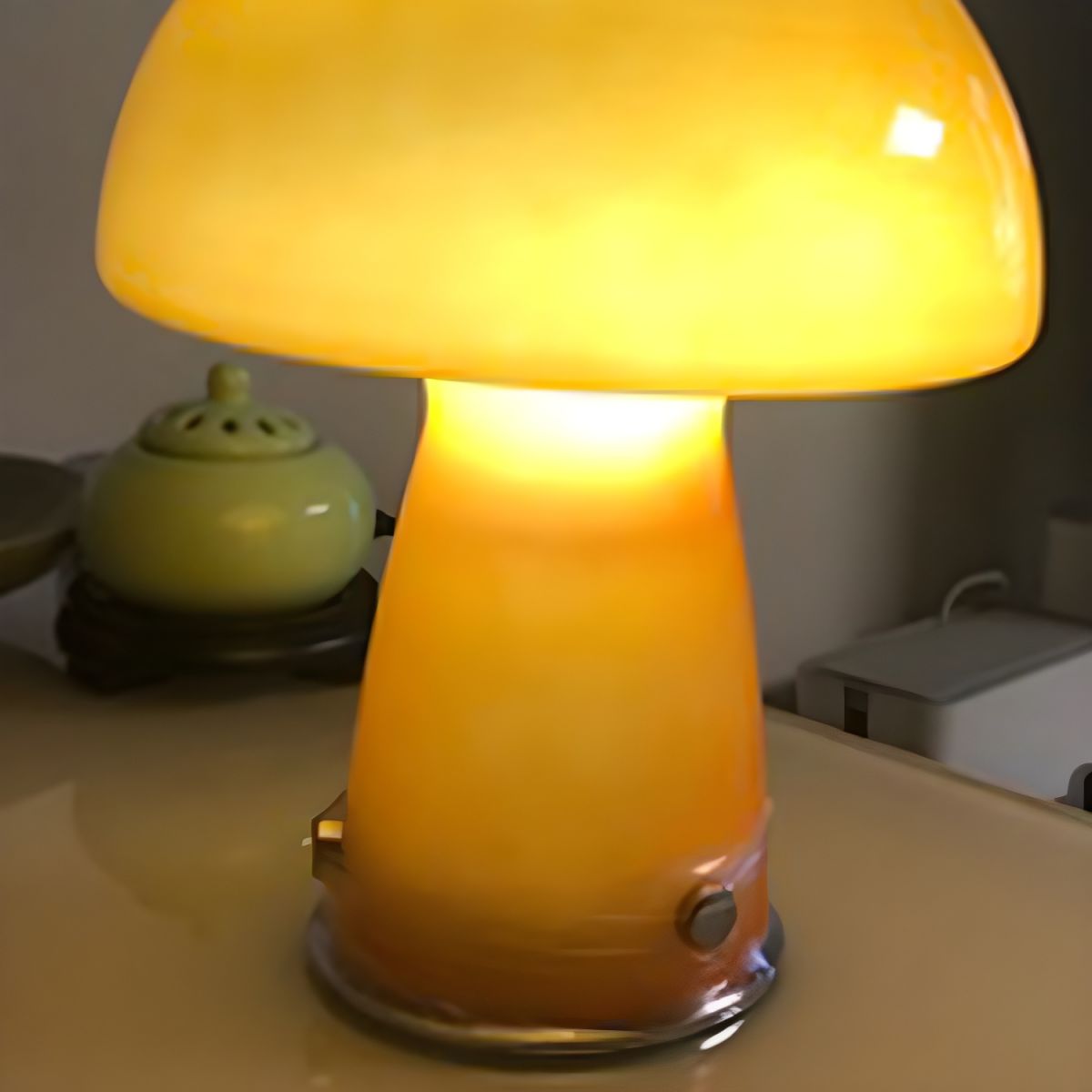 Table Lamp with Glass Shade Nordic Modern Style | Avolin