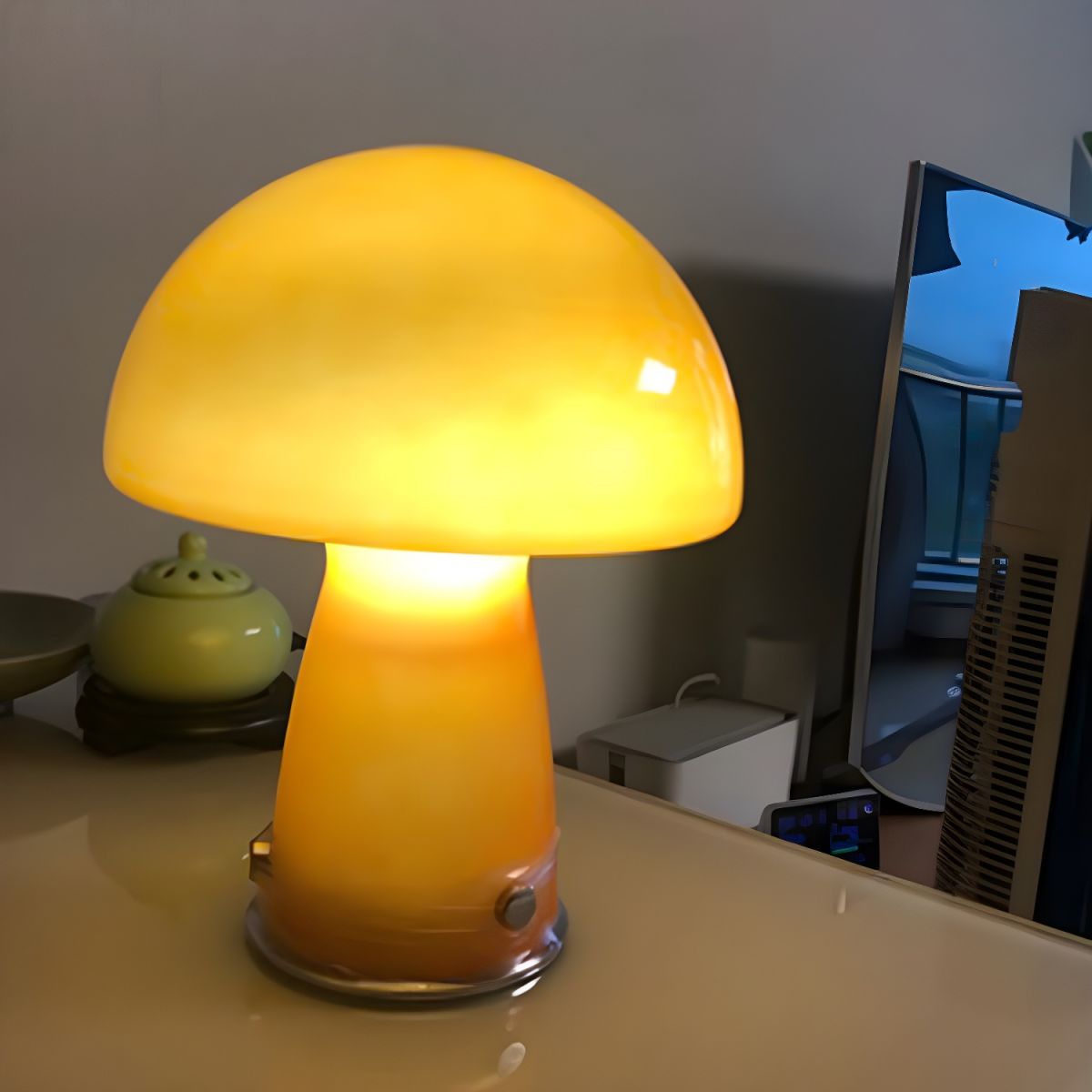 Table Lamp with Glass Shade Nordic Modern Style | Avolin
