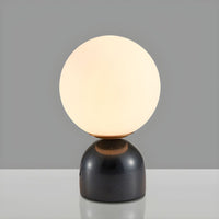 Table Lamp with Globe Glass Marble Base Nordic Style | Silio