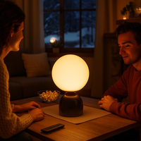 Table Lamp with Globe Glass Marble Base Nordic Style | Silio