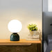 Table Lamp with Globe Glass Marble Base Nordic Style | Silio