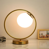 Table Lamp with Globe Shade Nordic Minimalist Look | Ormiva
