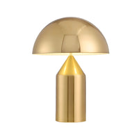 Table Lamp with Half Round Shade Modern Metal Gold | Selvira