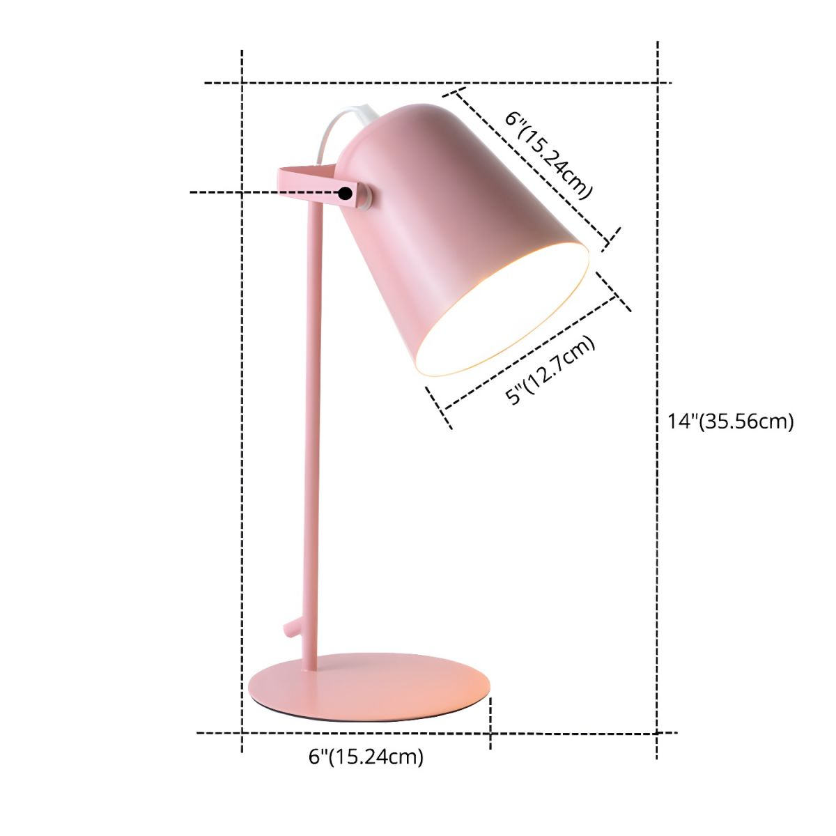Table Lamp with Metal Bell Shade Nordic Style | Zaviro