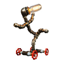 Table Lamp with Metal Body Industrial Steampunk Style | Zycron