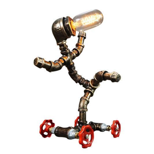 Table Lamp with Metal Body Industrial Steampunk Style | Zycron