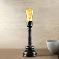 Table Lamp with Metal Pipe Industrial Design | Corvian
