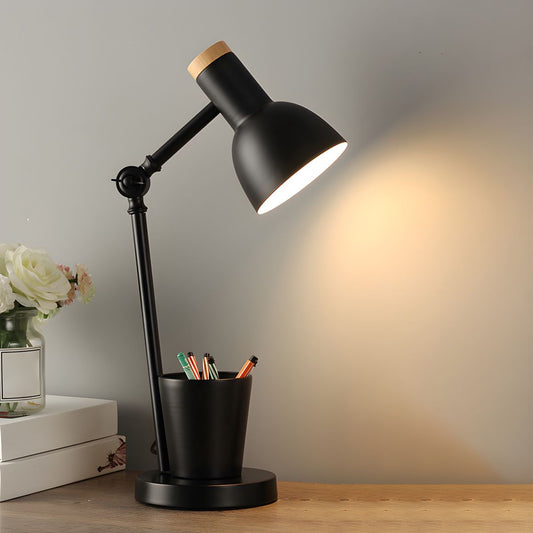 Table Lamp with Metal Shade Nordic Desk Pen Holder | Ferivo