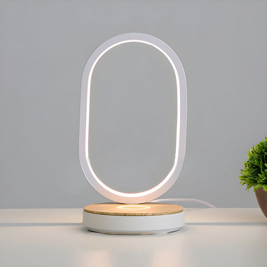 Table Lamp with Oval Shape Touch Control Minimalist Look | Elyoro
