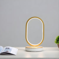 Table Lamp with Oval Shape Touch Control Minimalist Look | Elyoro